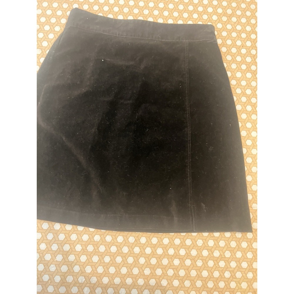 Talbots Black Velvet Skirt Girls Size 14 A-Line